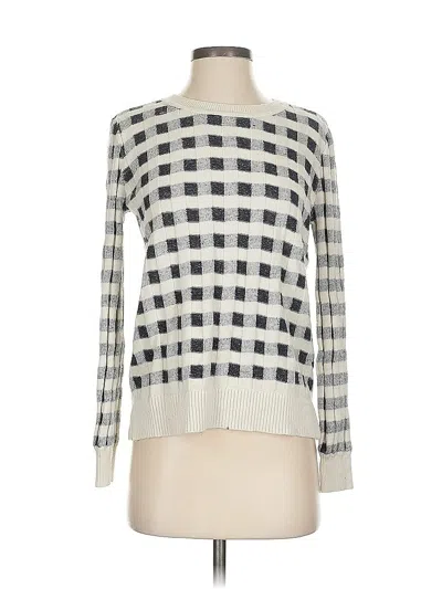 Pre-owned Ann Taylor Loft Pullover Sweater In White