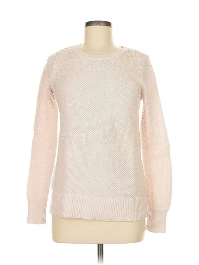 Pre-owned Ann Taylor Loft Pullover Sweater In White