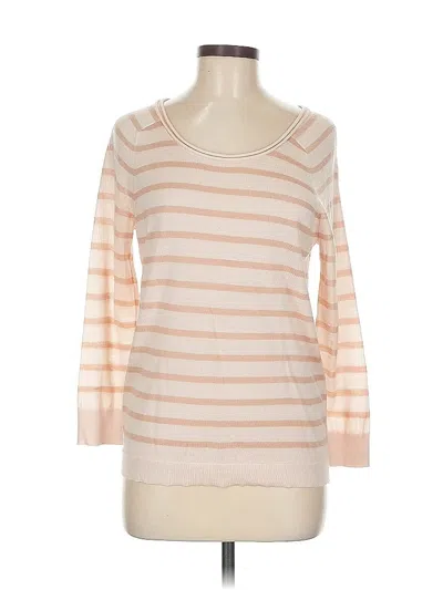 Pre-owned Ann Taylor Loft Pullover Sweater In White