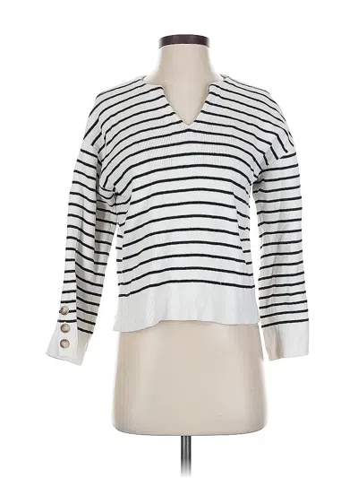 Pre-owned Ann Taylor Loft Pullover Sweater In White