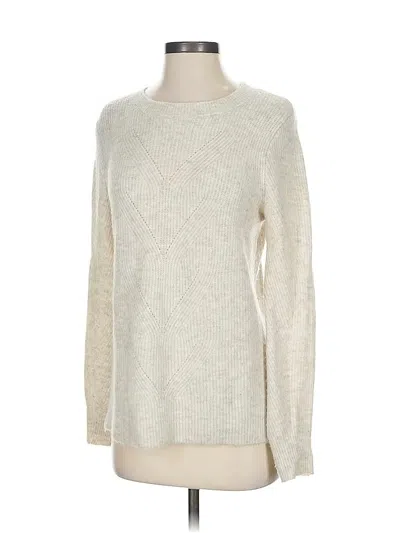 Pre-owned Ann Taylor Loft Pullover Sweater In White