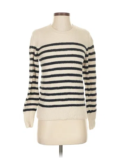 Pre-owned Ann Taylor Loft Pullover Sweater In White