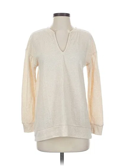 Pre-owned Ann Taylor Loft Pullover Sweater In White