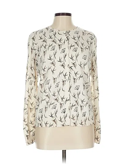 Pre-owned Ann Taylor Loft Pullover Sweater In White