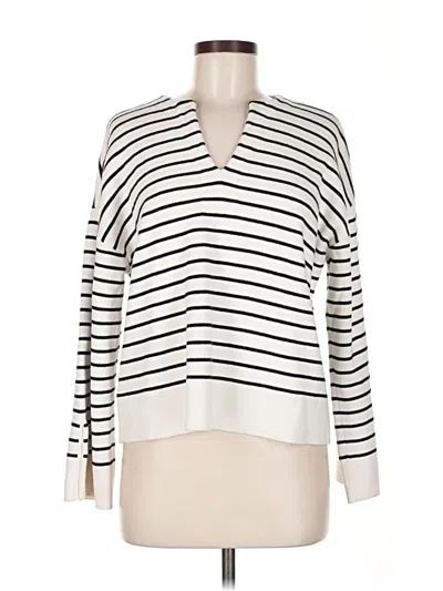 Pre-owned Ann Taylor Loft Pullover Sweater In White