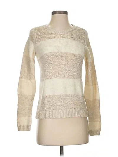 Pre-owned Ann Taylor Loft Pullover Sweater In White