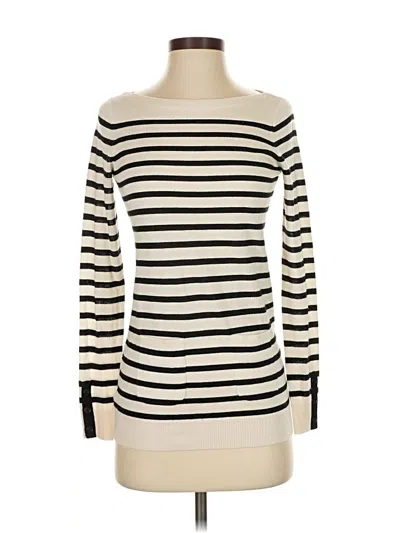 Pre-owned Ann Taylor Loft Pullover Sweater In White