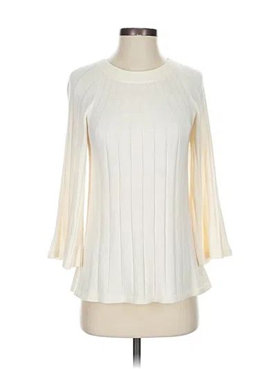 Pre-owned Ann Taylor Loft Pullover Sweater In White