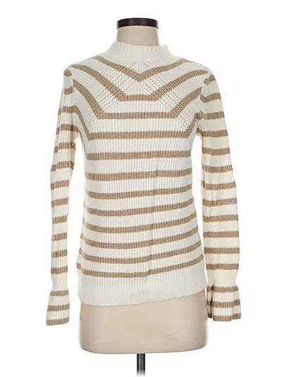 Pre-owned Ann Taylor Loft Pullover Sweater In White