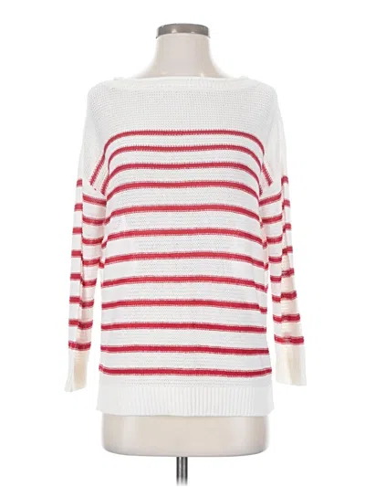 Pre-owned Ann Taylor Loft Pullover Sweater In White