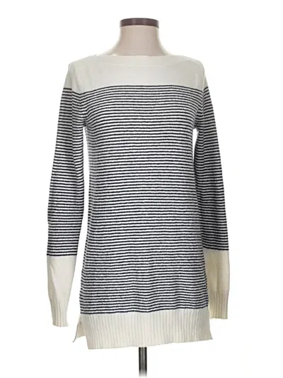 Pre-owned Ann Taylor Loft Pullover Sweater In White