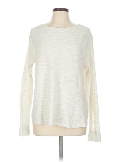 Pre-owned Ann Taylor Loft Pullover Sweater In White