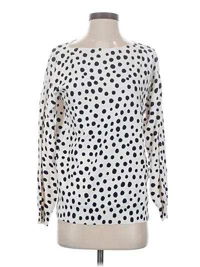 Pre-owned Ann Taylor Loft Pullover Sweater In White