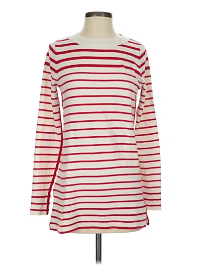 Pre-owned Ann Taylor Loft Pullover Sweater In White