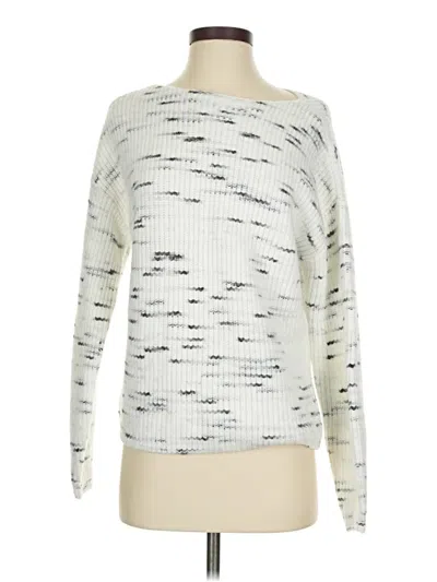 Pre-owned Ann Taylor Loft Pullover Sweater In White