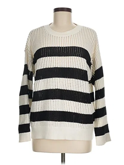 Pre-owned Ann Taylor Loft Pullover Sweater In White