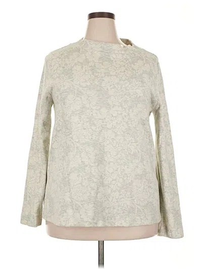 Pre-owned Ann Taylor Loft Pullover Sweater In White