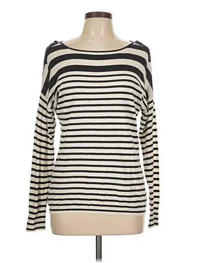 Pre-owned Ann Taylor Loft Pullover Sweater In White