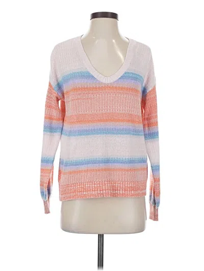 Pre-owned Ann Taylor Loft Pullover Sweater In White