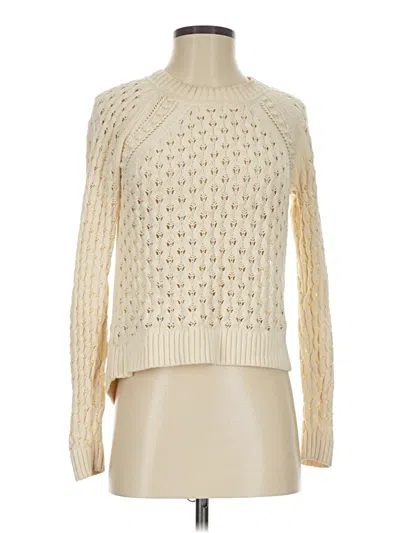 Pre-owned Ann Taylor Loft Pullover Sweater In White