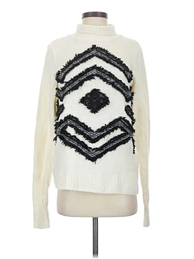 Pre-owned Ann Taylor Loft Pullover Sweater In White