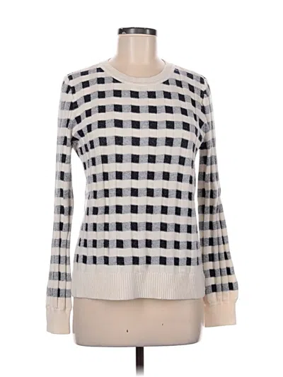 Pre-owned Ann Taylor Loft Pullover Sweater In White