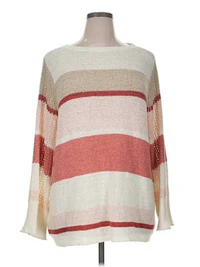 Pre-owned Ann Taylor Loft Pullover Sweater In White