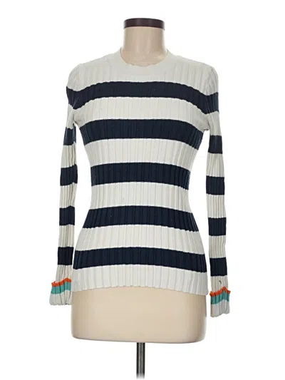 Pre-owned Ann Taylor Loft Pullover Sweater In White