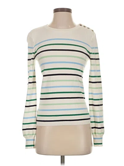Pre-owned Ann Taylor Loft Pullover Sweater In White