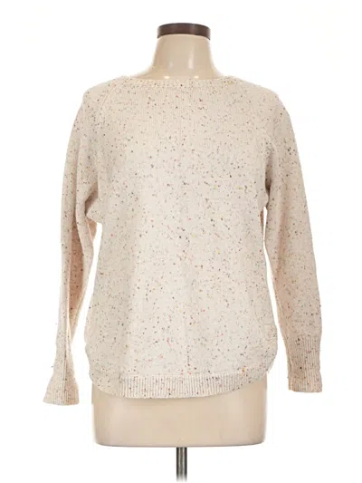 Pre-owned Ann Taylor Loft Pullover Sweater In White