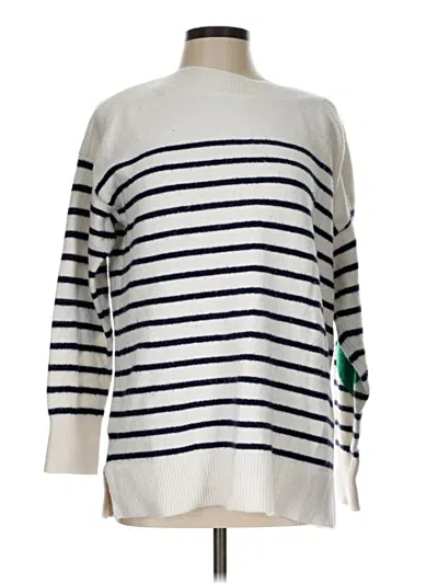 Pre-owned Ann Taylor Loft Pullover Sweater In White