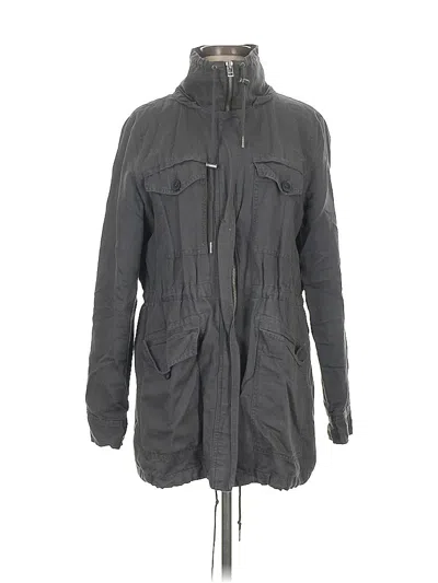 Pre-owned Ann Taylor Loft Raincoat In Gray