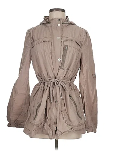 Pre-owned Ann Taylor Loft Raincoat In Gray