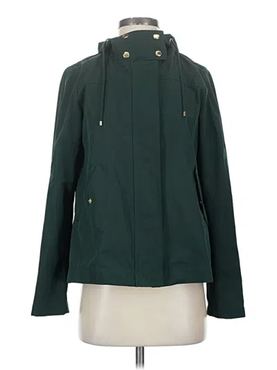 Pre-owned Ann Taylor Loft Raincoat In Green