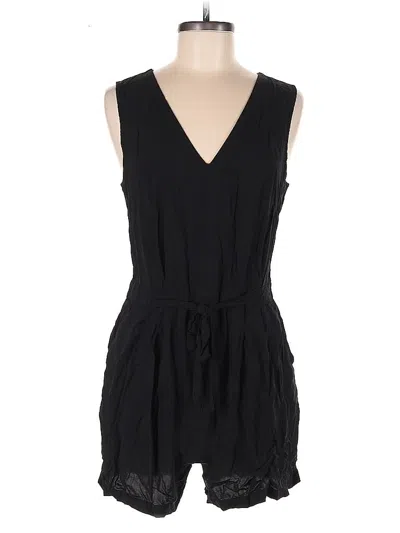 Pre-owned Ann Taylor Loft Romper In Black