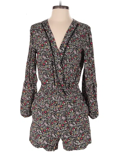 Pre-owned Ann Taylor Loft Romper In Black