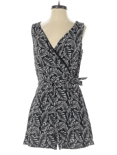 Pre-owned Ann Taylor Loft Romper In Black