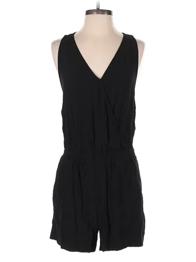 Pre-owned Ann Taylor Loft Romper In Black