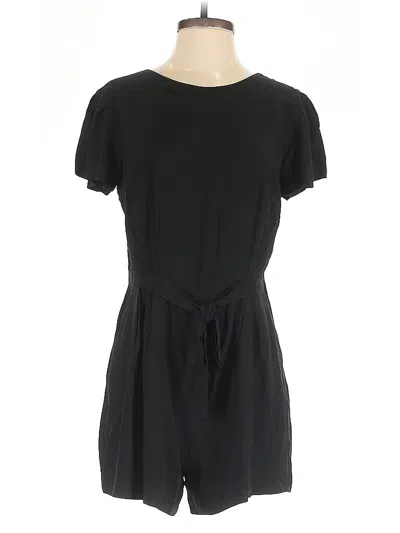 Pre-owned Ann Taylor Loft Romper In Black