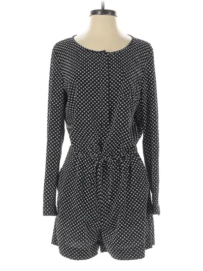 Pre-owned Ann Taylor Loft Romper In Black