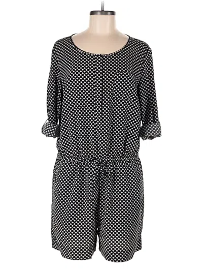 Pre-owned Ann Taylor Loft Romper In Black