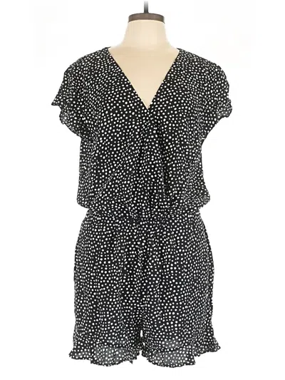 Pre-owned Ann Taylor Loft Romper In Black