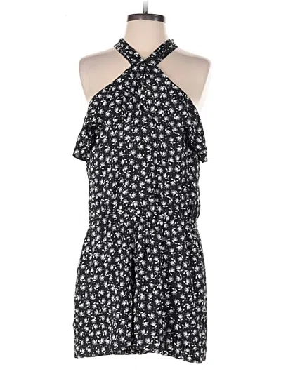 Pre-owned Ann Taylor Loft Romper In Black