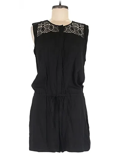 Pre-owned Ann Taylor Loft Romper In Black