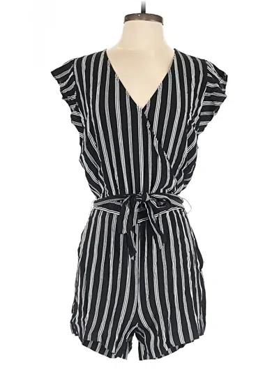 Pre-owned Ann Taylor Loft Romper In Black