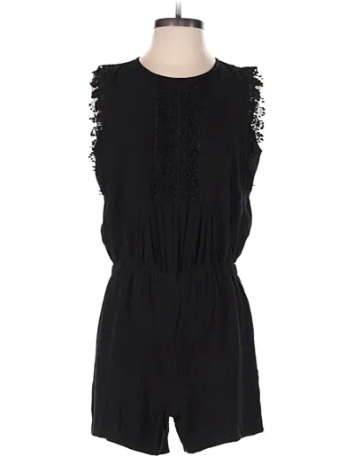 Pre-owned Ann Taylor Loft Romper In Black