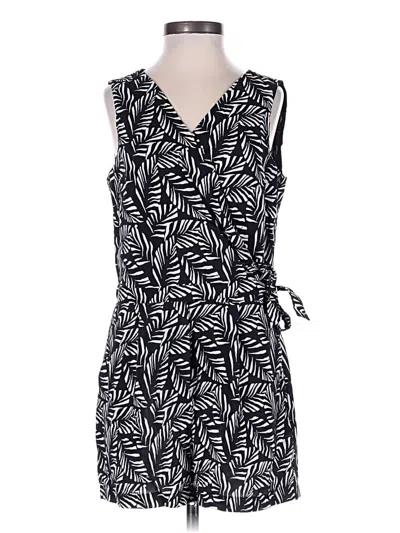Pre-owned Ann Taylor Loft Romper In Black