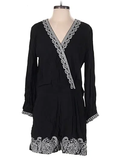 Pre-owned Ann Taylor Loft Romper In Black