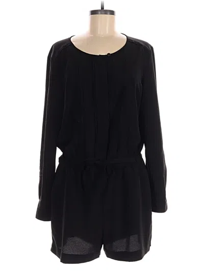 Pre-owned Ann Taylor Loft Romper In Black