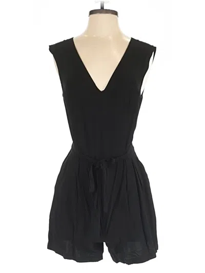 Pre-owned Ann Taylor Loft Romper In Black